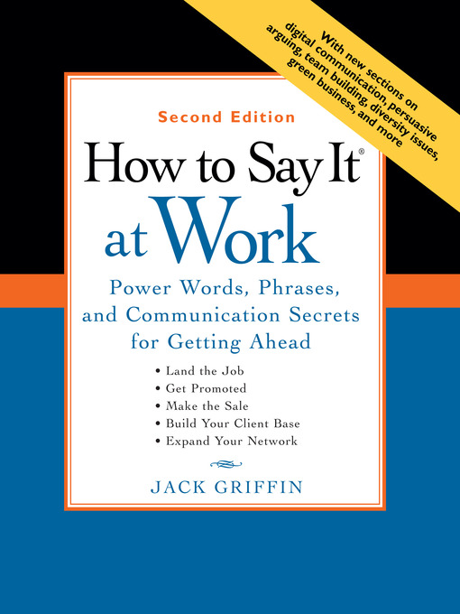 Title details for How to Say It® At Work by Jack Griffin - Wait list